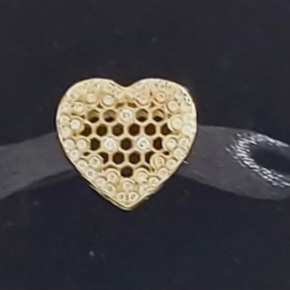 Pandora Shine Honeycomb Lace Heart Charm with Clear Zirconia 767039CZ- VERY RARE - Picture 13 of 16